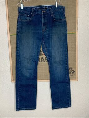 Carhartt Men's Relaxed Fit Indigo Blue Jeans